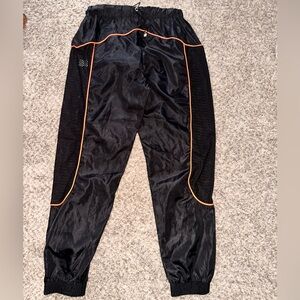 Stylish Black Joggers with Orange Accents